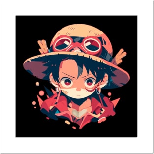 One Piece Luffy Posters and Art